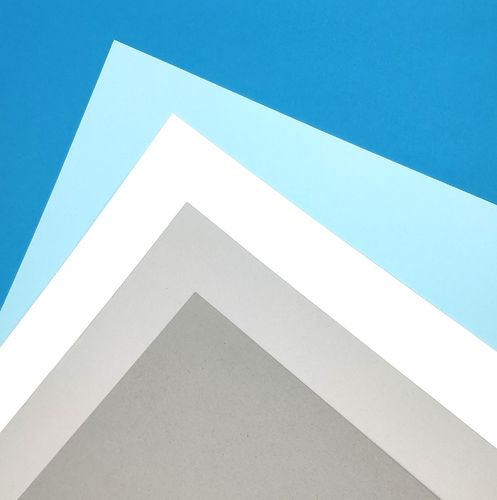 SF BaLi Paper Multi Pack Schiefergrau/Silbergrau/Weiß/Hellblau/Ozeanblau Smooth-Glatt 30,5 x 30,5 cm